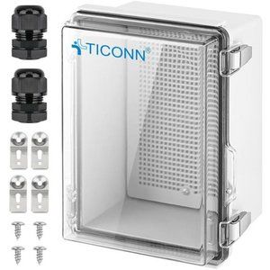 Waterproof Electrical Junction Box IP67 ABS Plastic Enclosure (8.7"x6.7"x4.3")